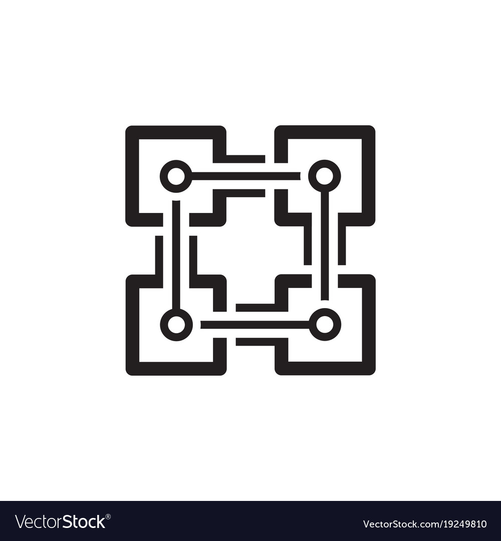 Blockchain Icon Technology Royalty Free Vector Image