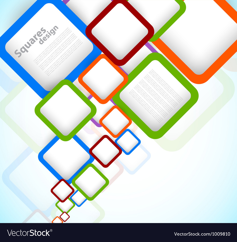 Bright colorful background with squares