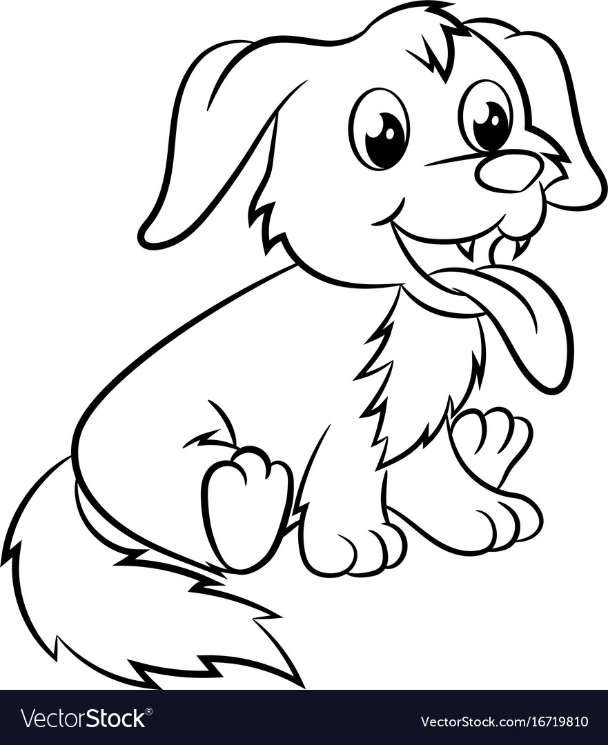 Download Dog Coloring Book Royalty Free Vector Image Vectorstock