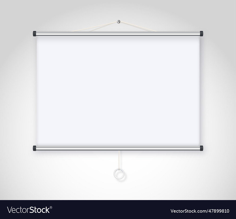 Empty projection screen presentation board blank Vector Image Empty projection screen presentation board blank