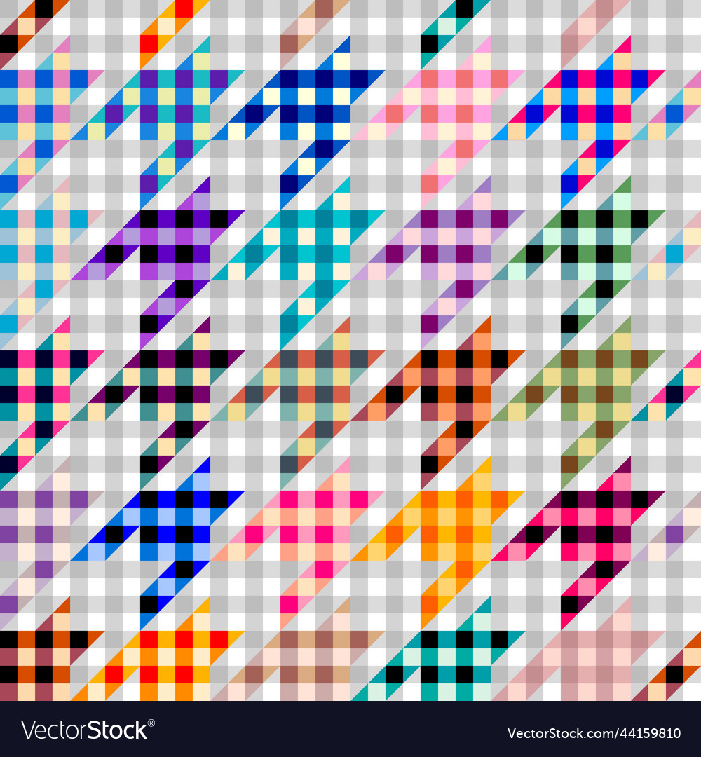Geometric abstract pattern intersection patchwork