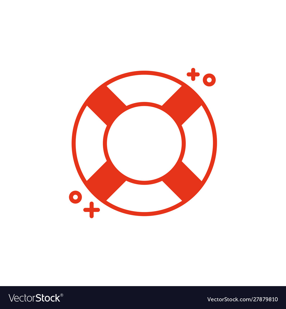 Isolated safe float icon line design