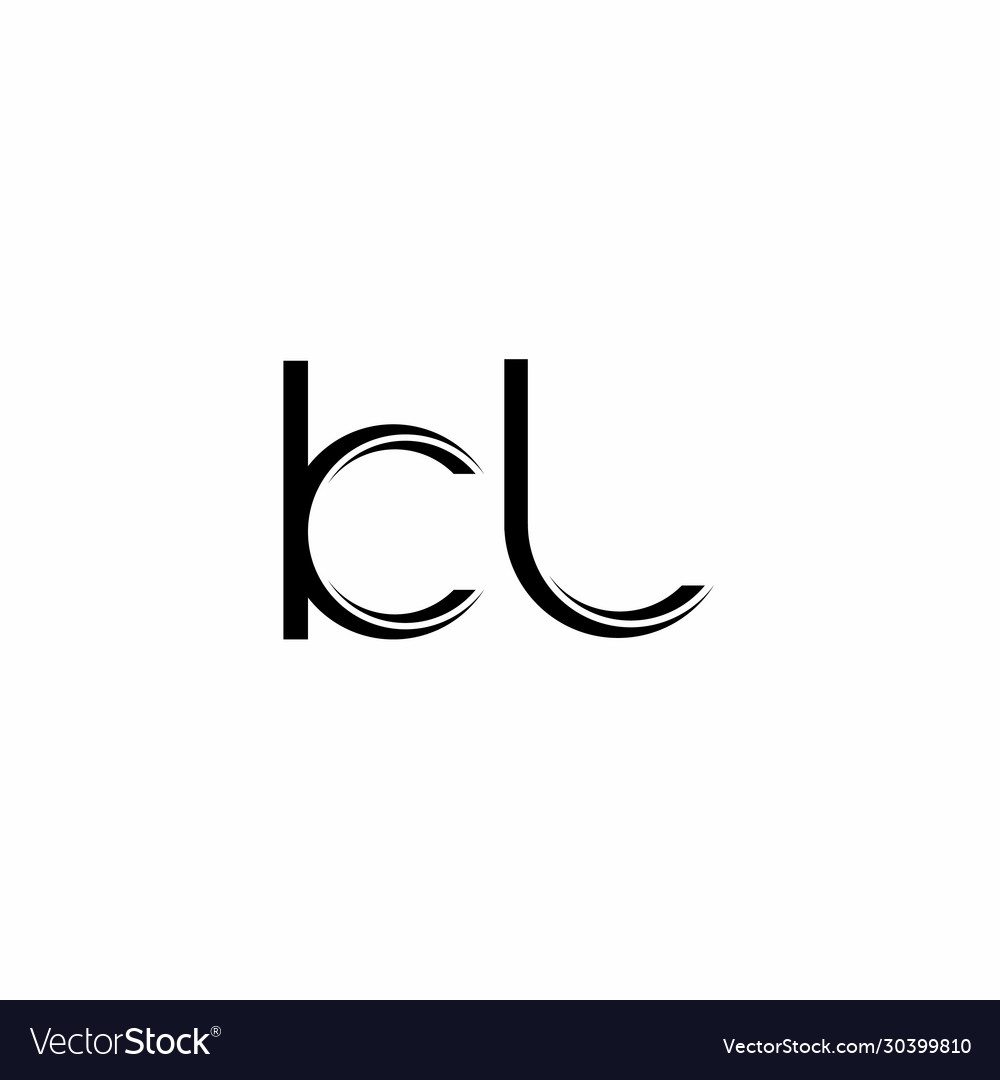 Kl-Logo-Monogramm mit geschnittenem modernem Design