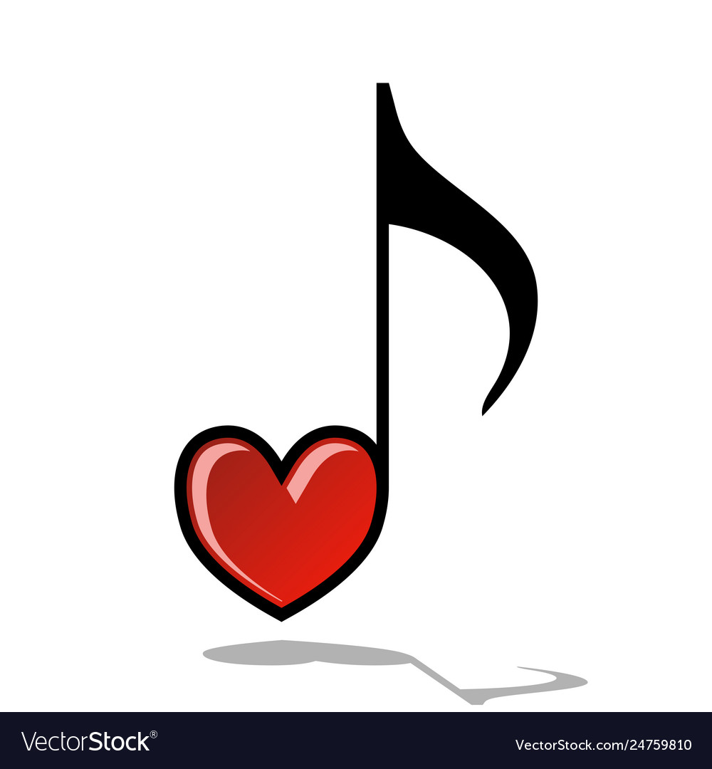 music notes heart