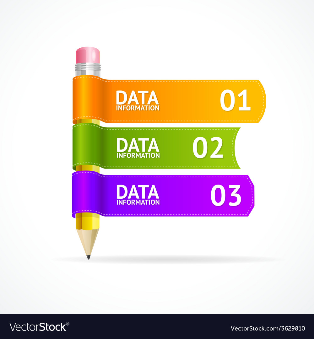 Pencil for text infographics Royalty Free Vector Image