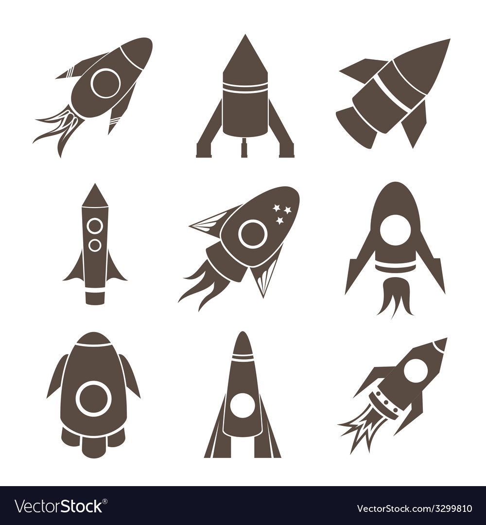 Rocket Icon Set - Space Shuttle Collection