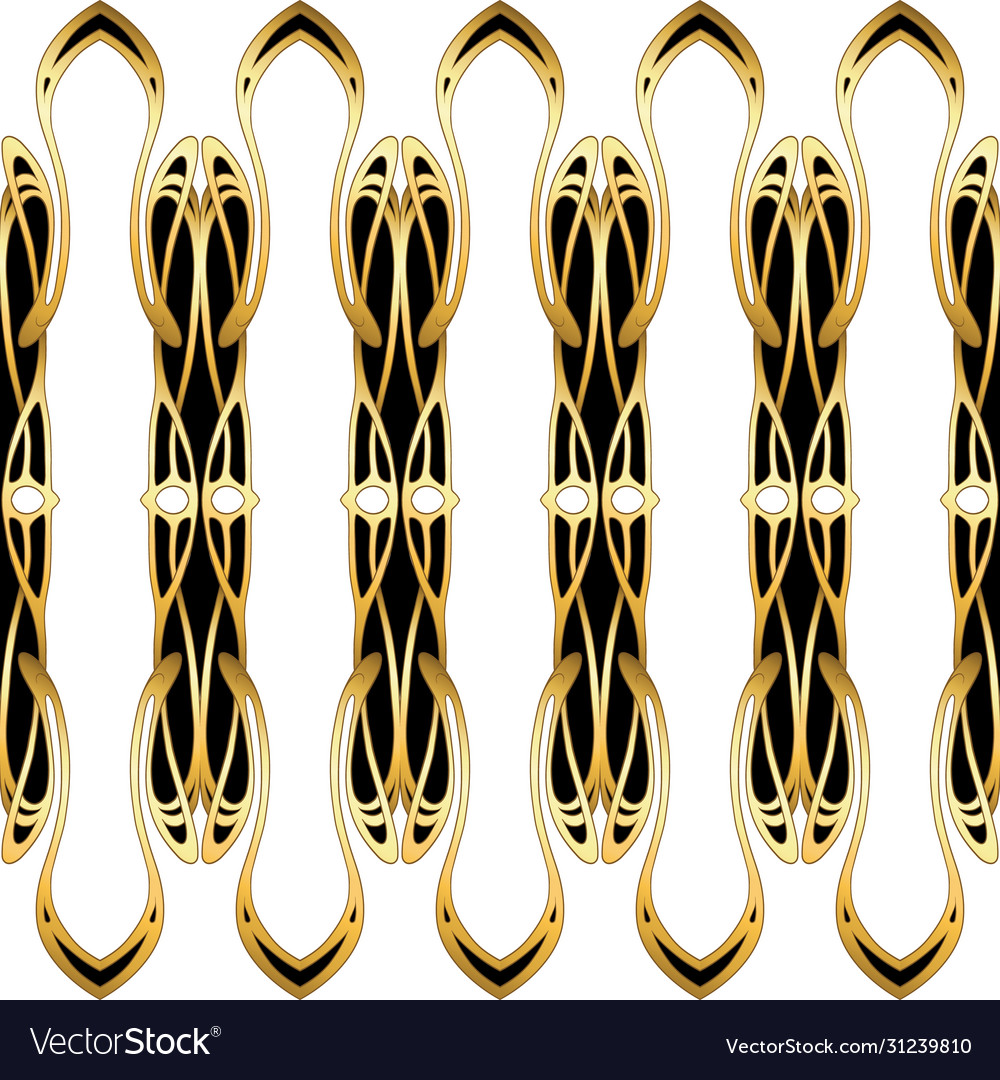 Seamless pattern background in art nouveau style vector image Seamless pattern background in art nouveau style