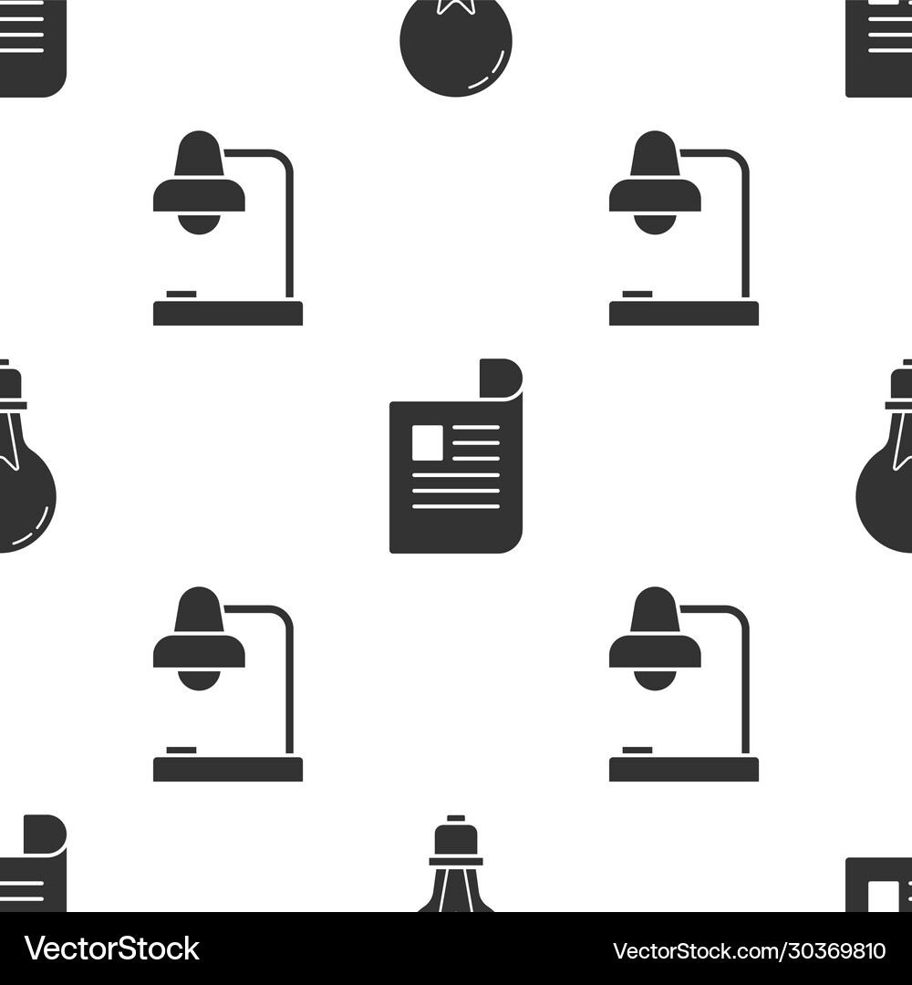 Set light bulb with concept idea document Vector Image