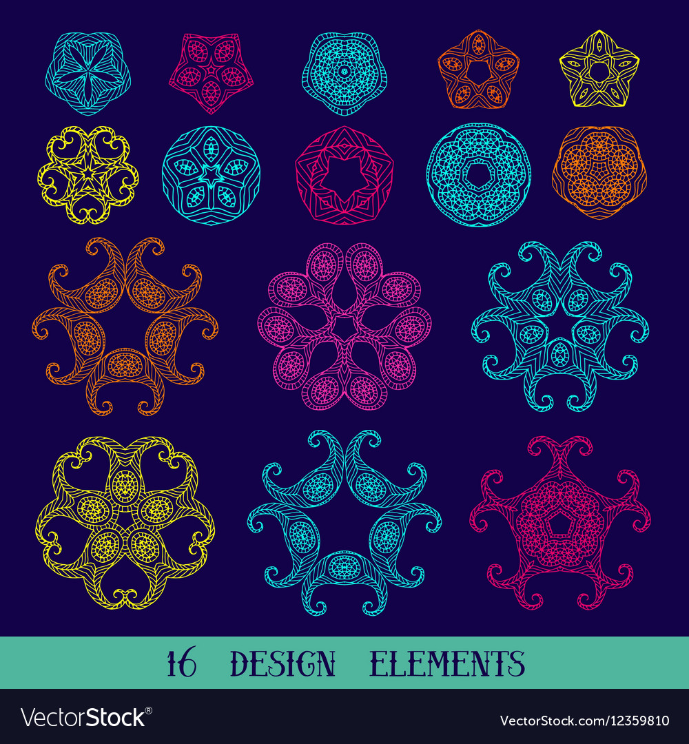 Set of graphical design elements