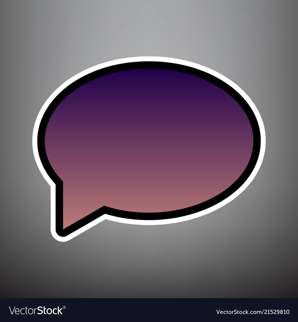 Speech bubble icon violet gradient