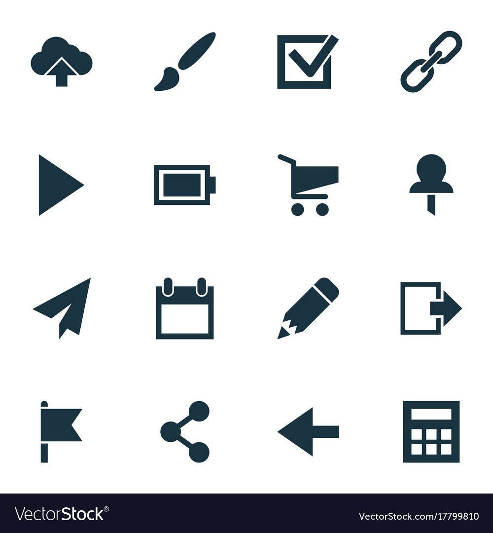 User icons set collection of start date