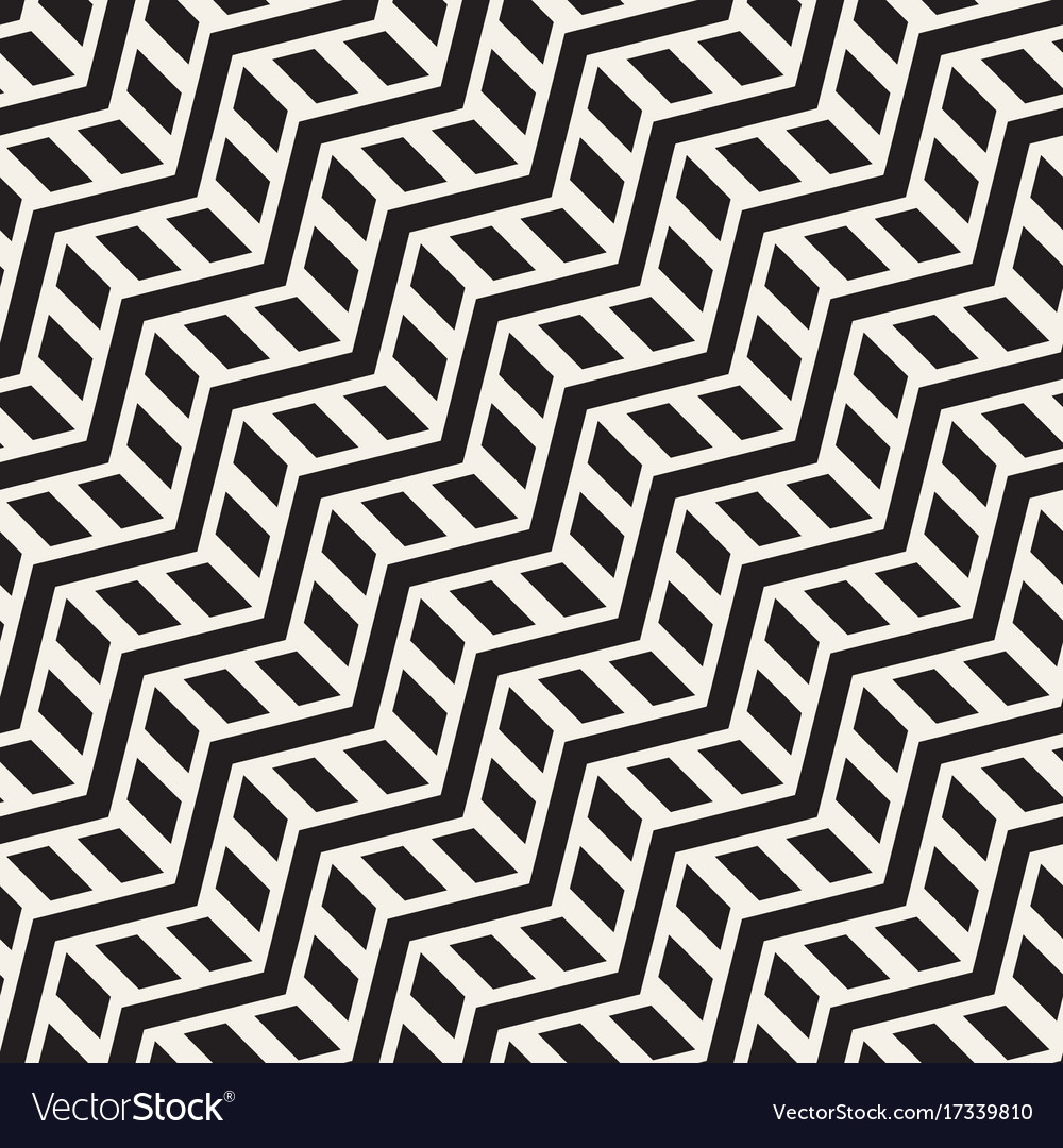 Zigzag Line Pattern - Monochrome