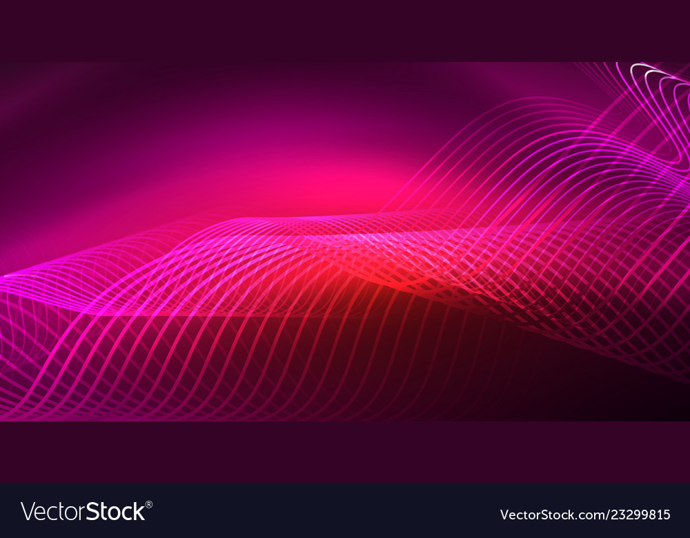 Abstract shiny glowinng color wave design element