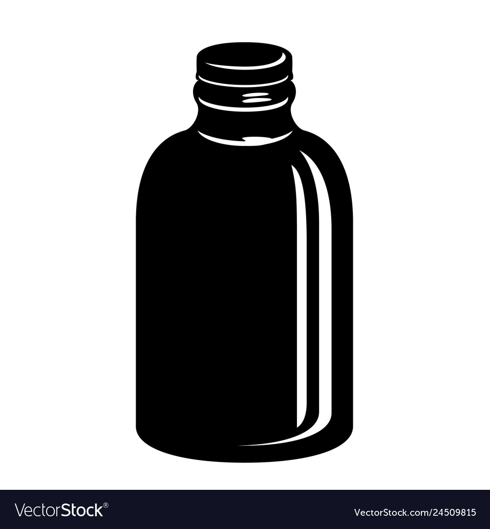 Bottle of medicine with cap simple style icon