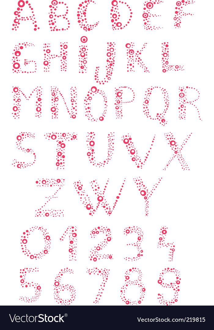 Bubbly alphabet