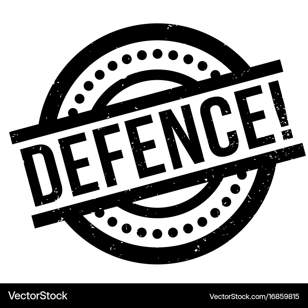 Defence rubber stamp Royalty Free Vector Image