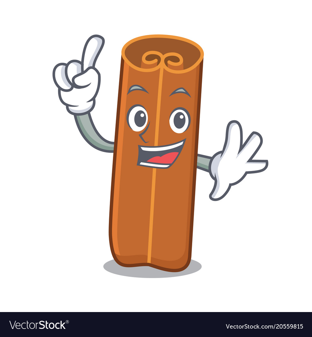 Finger cinnamon mascot cartoon style