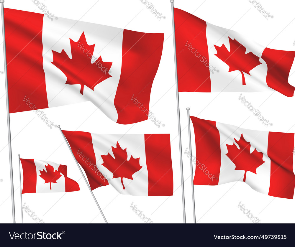 Flags Of Canada Royalty Free Vector Image Vectorstock 9063