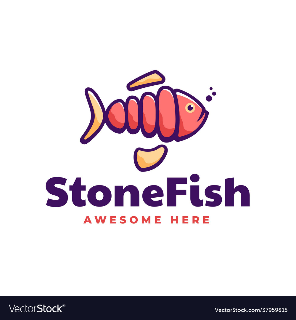 Logo fish simple mascot style