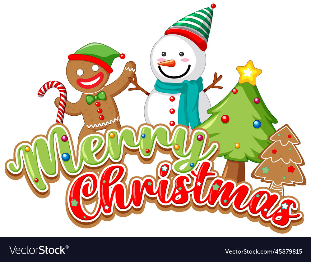 Merry christmas sign icon cartoon Royalty Free Vector Image