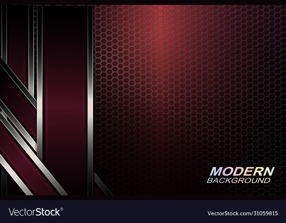 Red Mesh Background with Metallic Trim