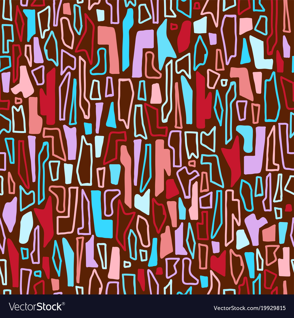 Seamless pattern with abstract geometric shapes
