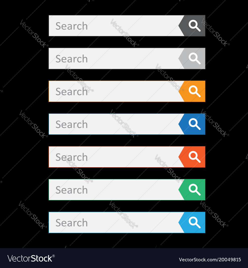 Search bar field set interface elements