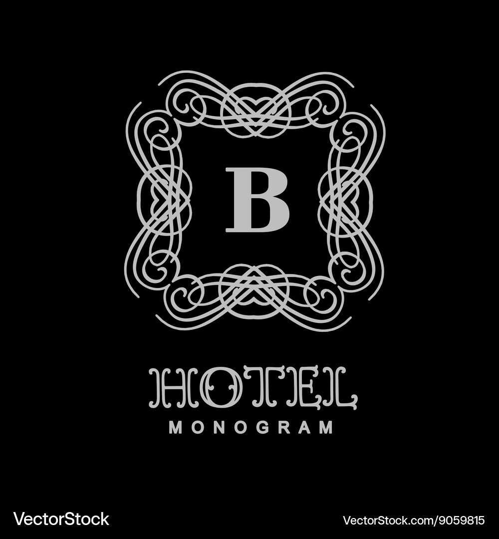 Set monogram logo template Royalty Free Vector Image