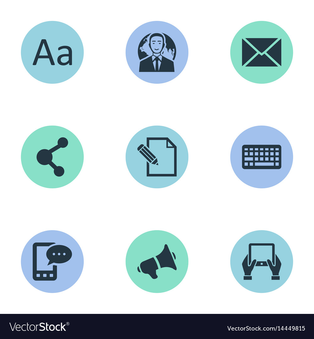 Set of simple blogging icons