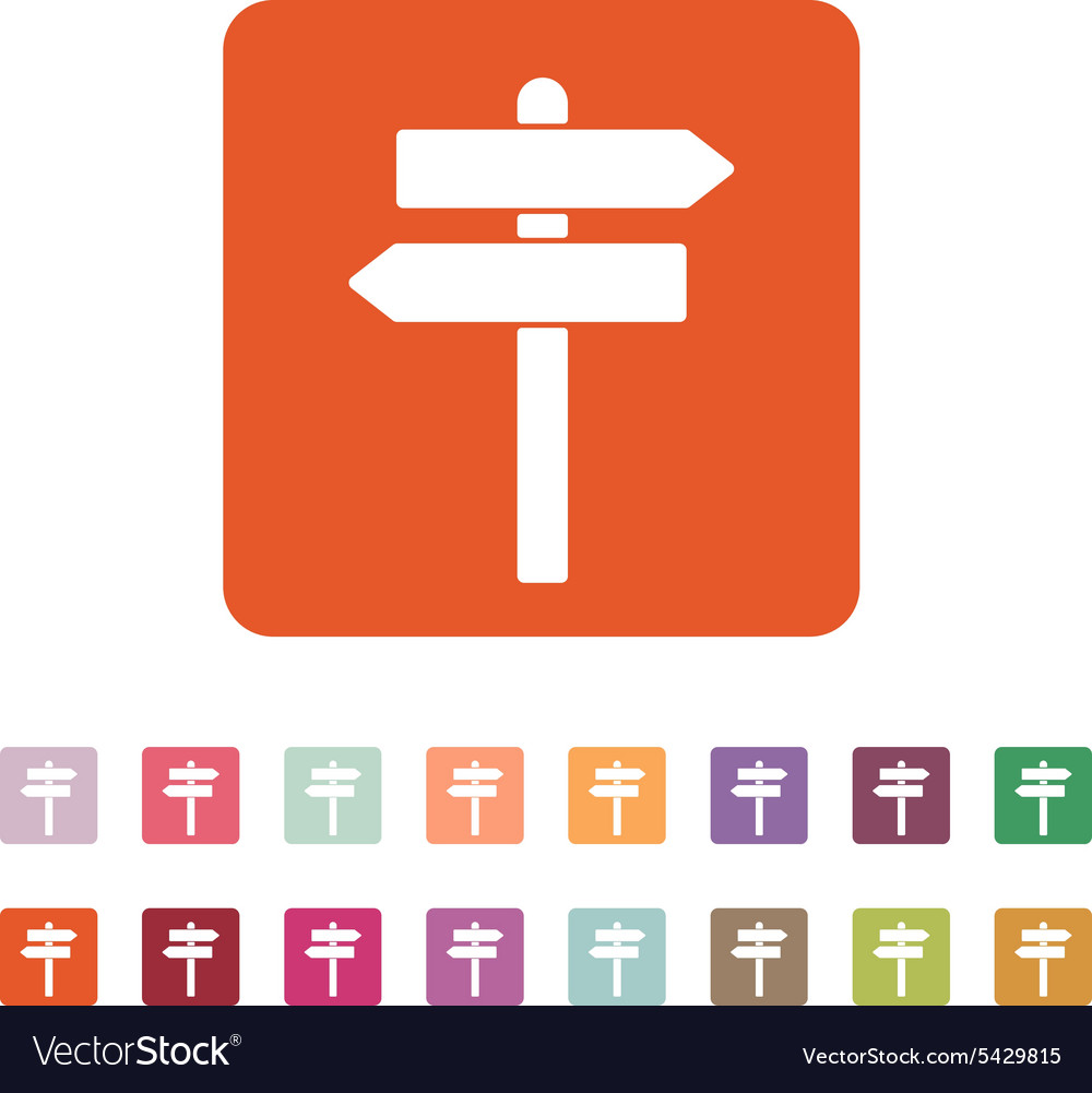 Signpost icon pointer symbol flat
