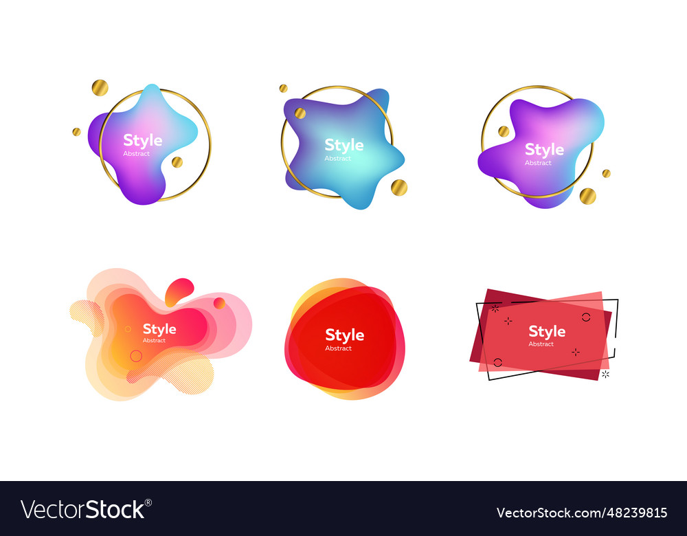 Soft fluid shapes with text sample