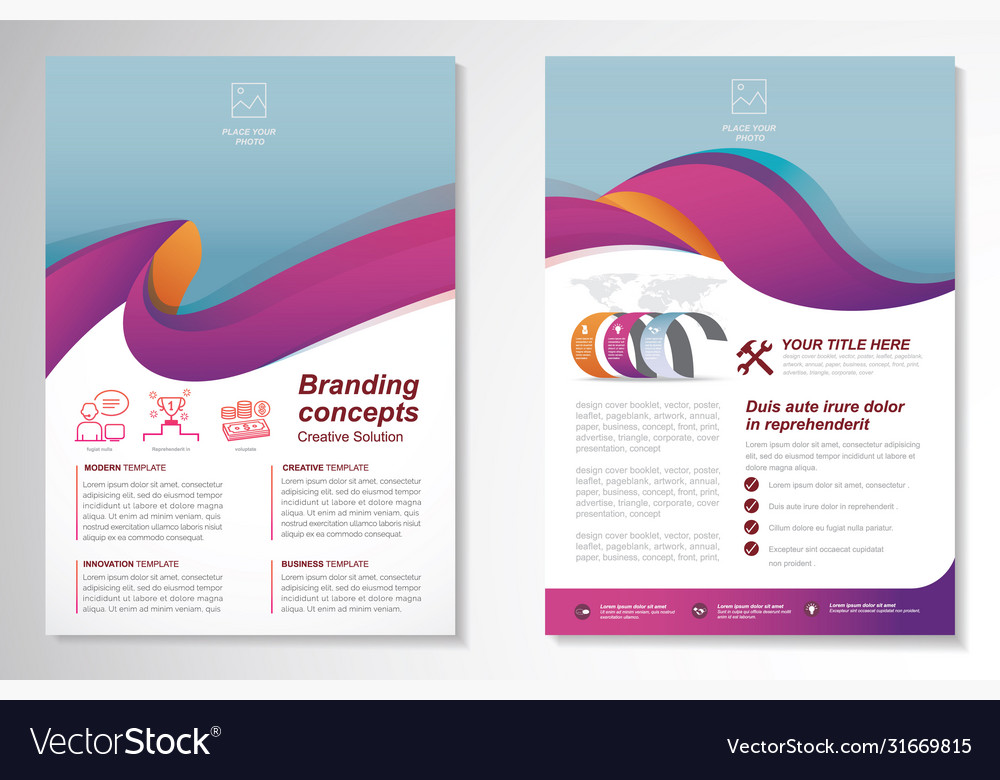 Template design for brochure annualreport