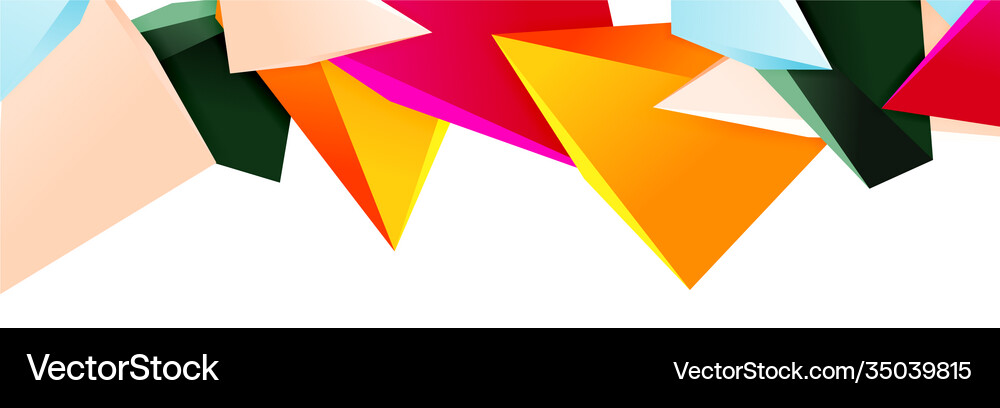 Triangle mosaic abstract background 3d triangular Vector Image