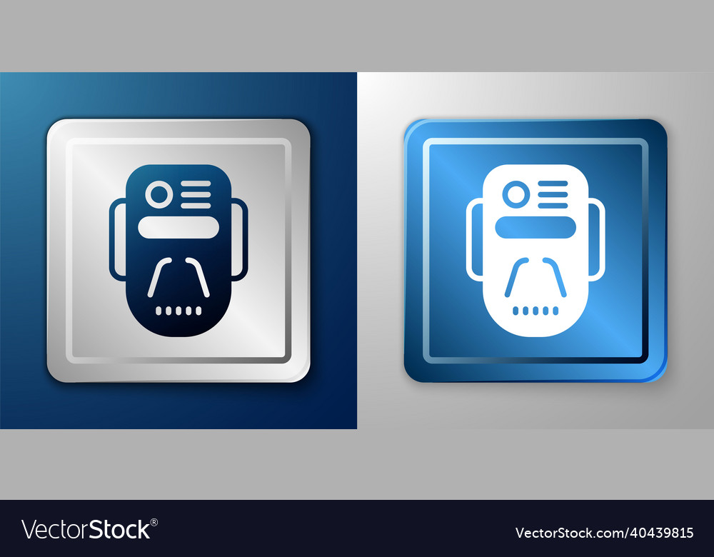 White artificial intelligence robot icon isolated vector image White artificial intelligence robot icon isolated