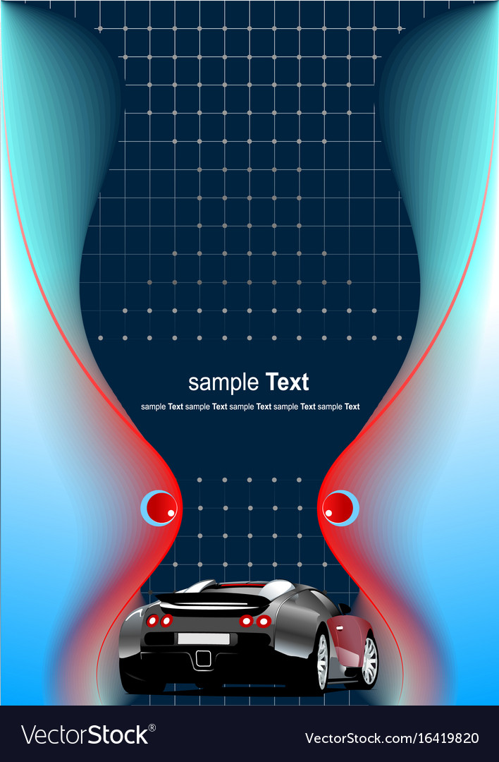Abstract futuristic background with car image