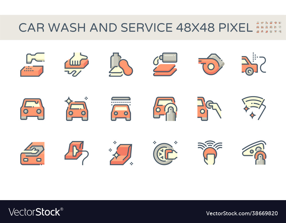 Car care service icon 48x48 pixel perfect Vector Image