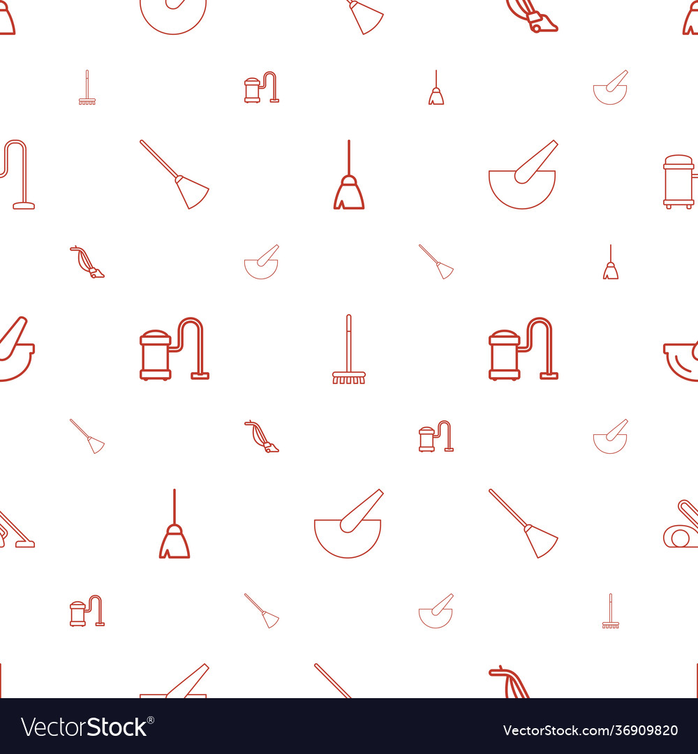 Cleanup icons pattern seamless white background