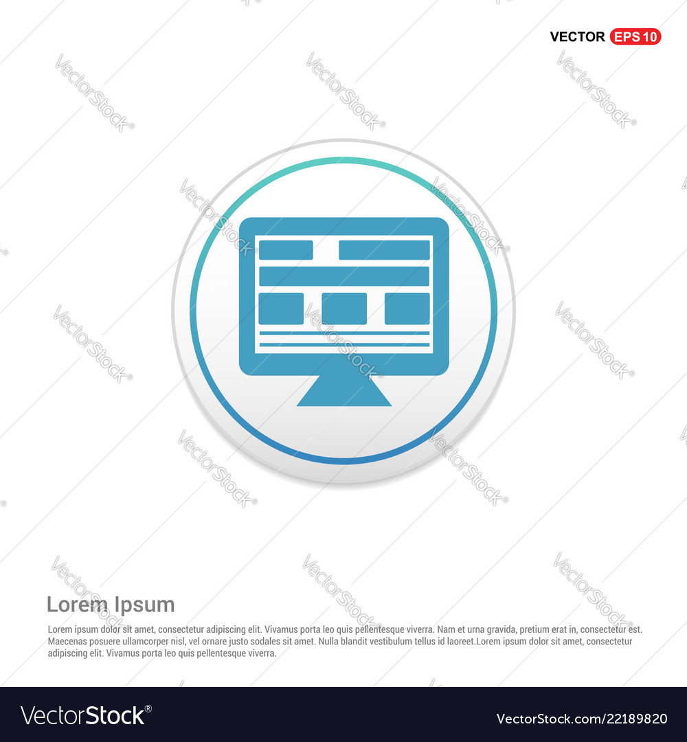 Computer icon - white circle button