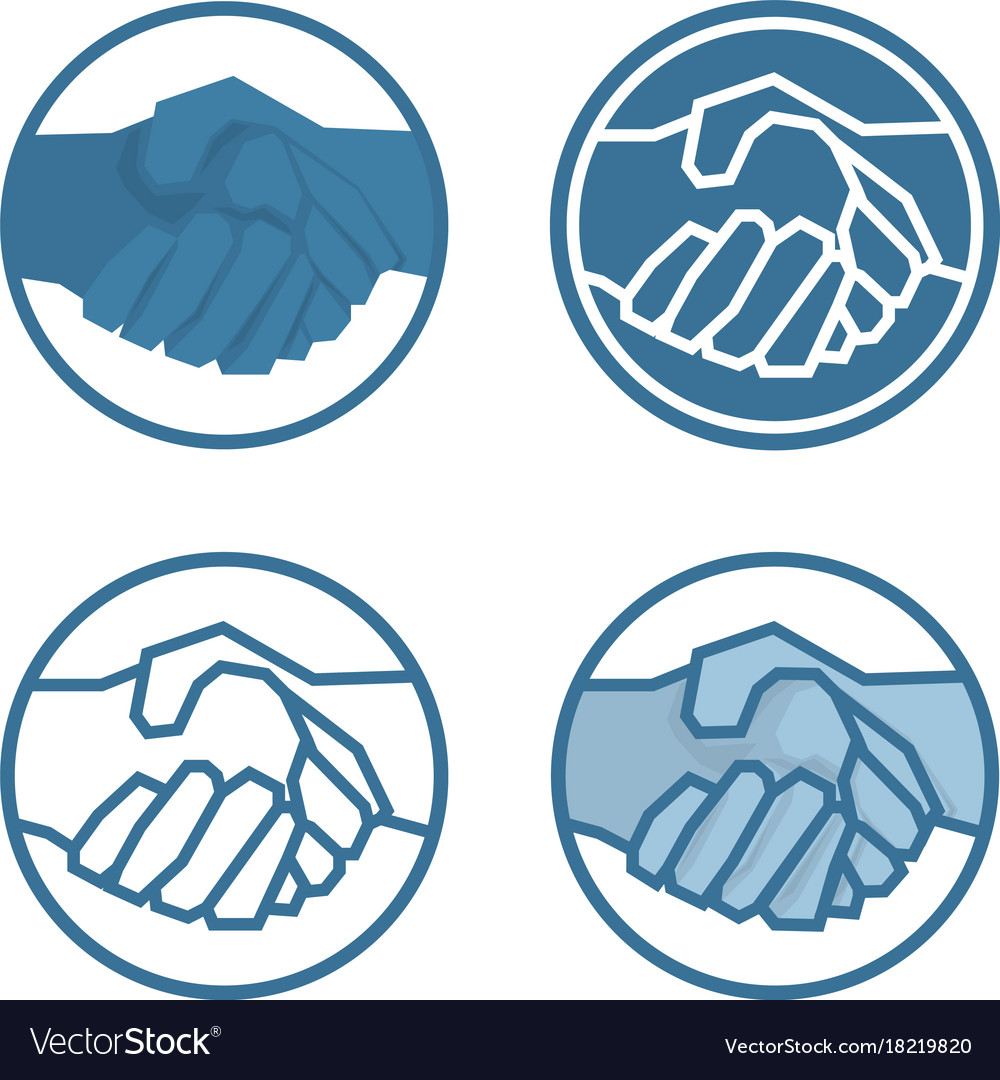 Handshake icons set