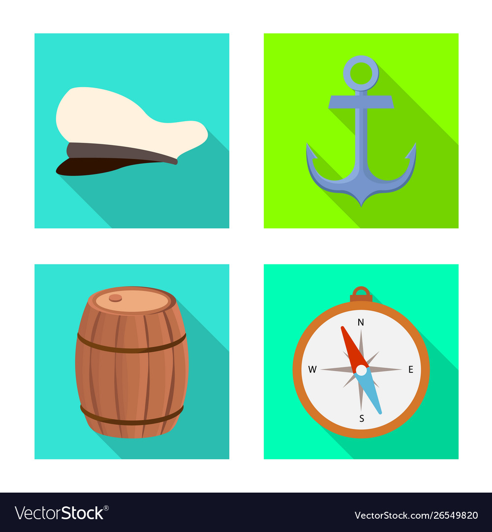 Isolated object journey and seafaring symbol vector image Isolated object journey and seafaring symbol