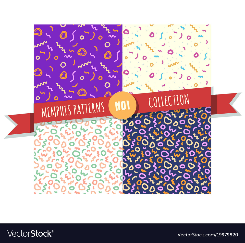 Memphis abstract pattern collection