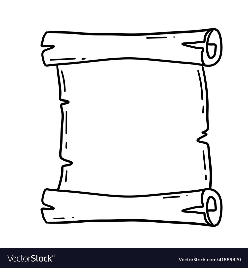 Old scroll template for antique text vector image Old scroll template for antique text