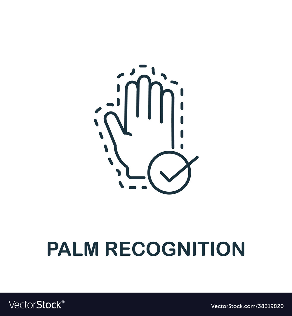 Palm recognotion icon from authentication
