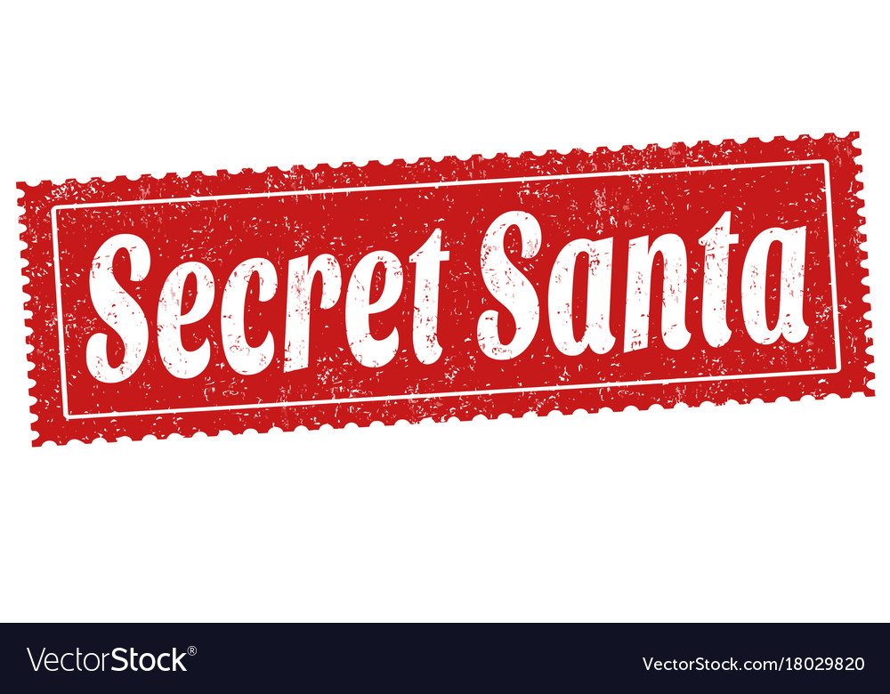 secret-santa-sign-or-stamp-royalty-free-vector-image