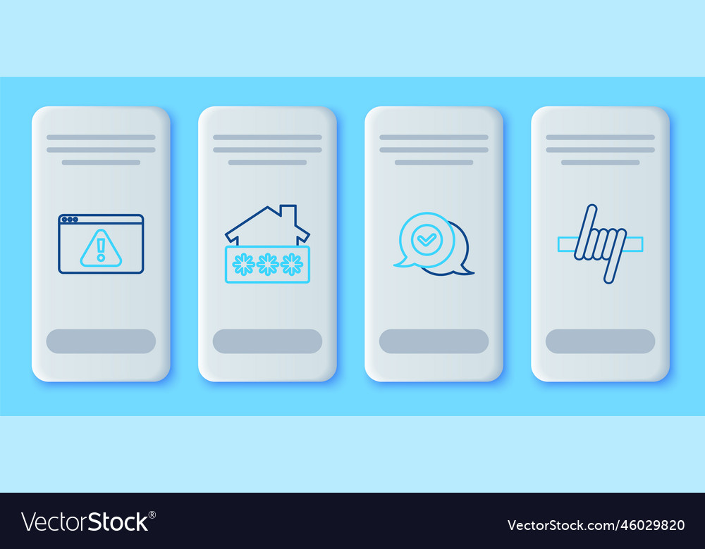 Set line house with password check mark in speech