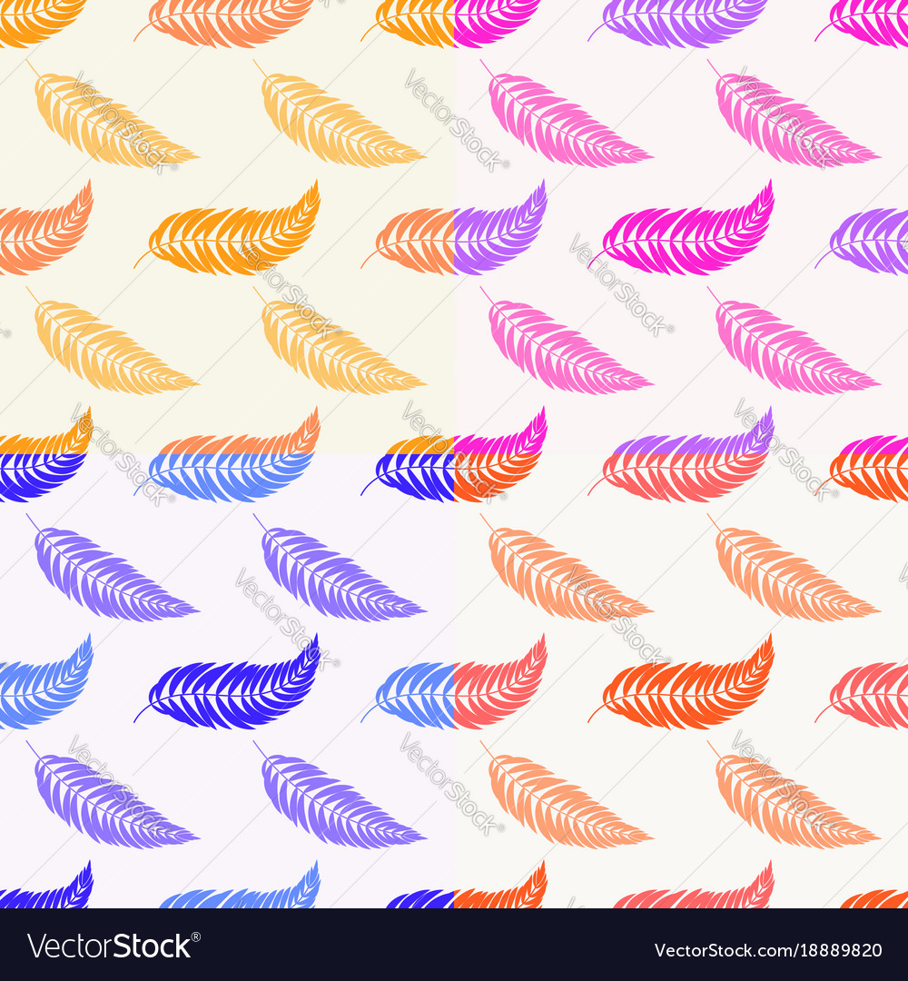 Set of color seamless patterns abstract flat