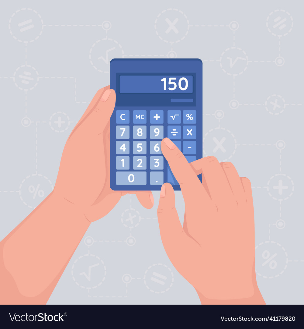 Using calculator flat color