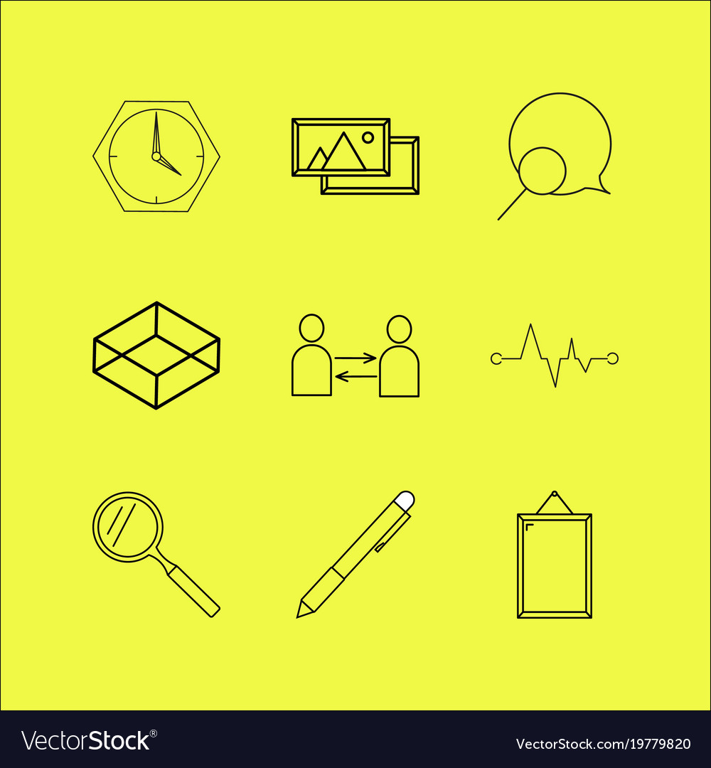 Web linear icon set simple outline icons