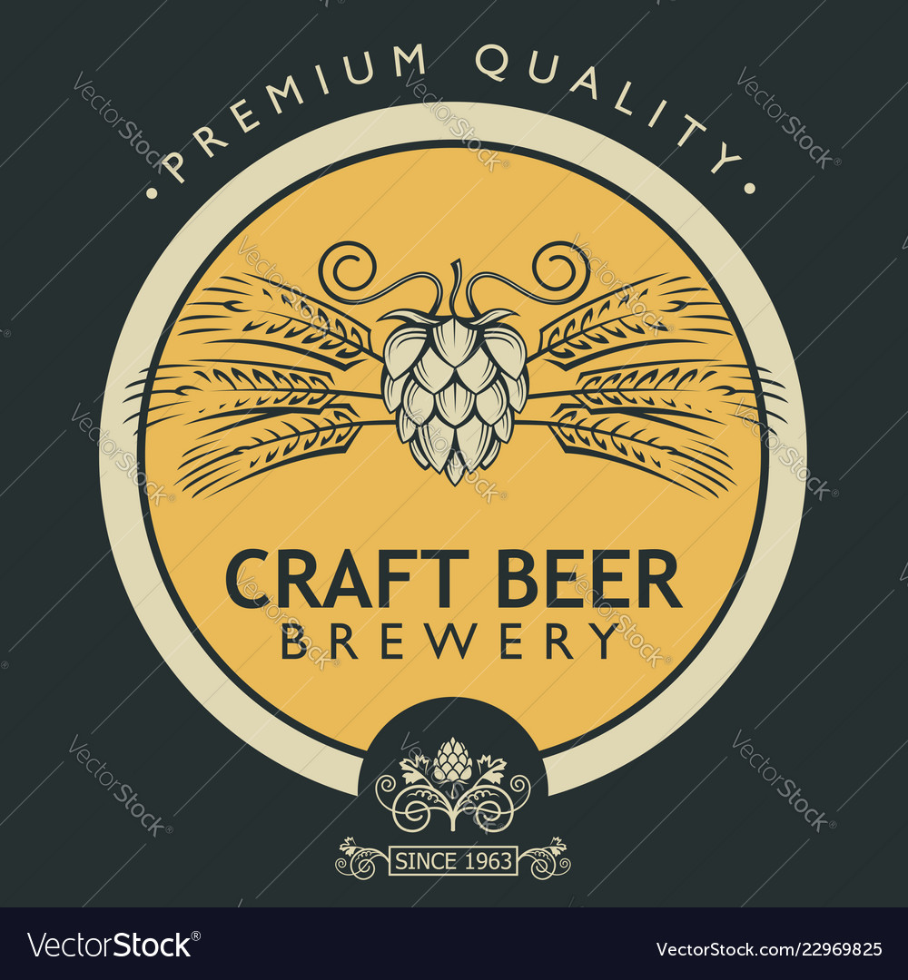 Beer label design Royalty Free Vector Image - VectorStock