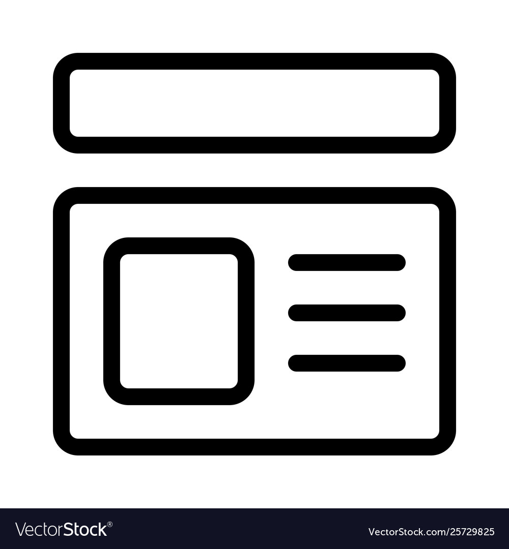 Blank id format template with header layout